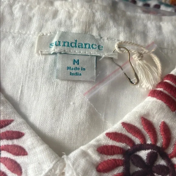 Sundance Canyon Sunset Embroidered Long Sleeve Shirt Collared Button Down Linen - Picture 5 of 5